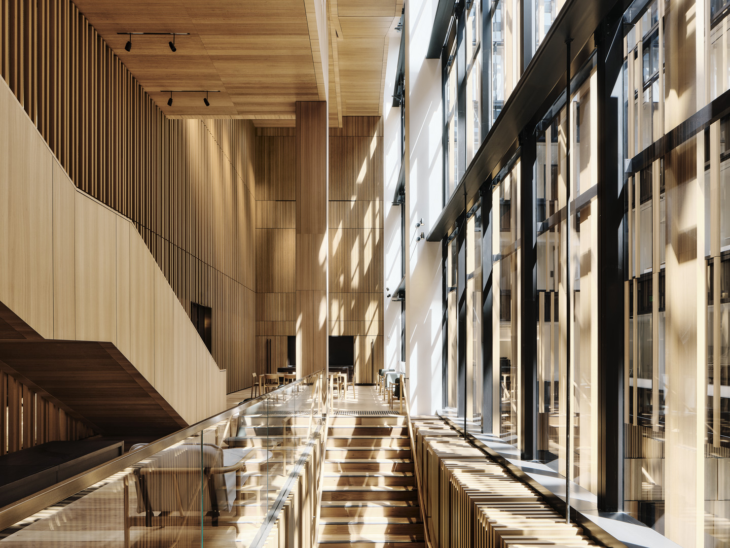 New Australian Embassy Interior Wood Paneling