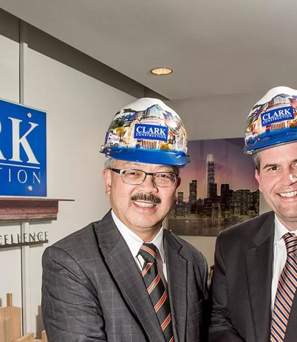 San Francisco's Mayor Edwin Lee with Senior Vice President and General Manager Steve Dell'Orto