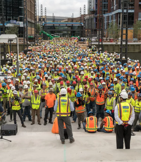 Clark OSHA safety stand down at The Wharf