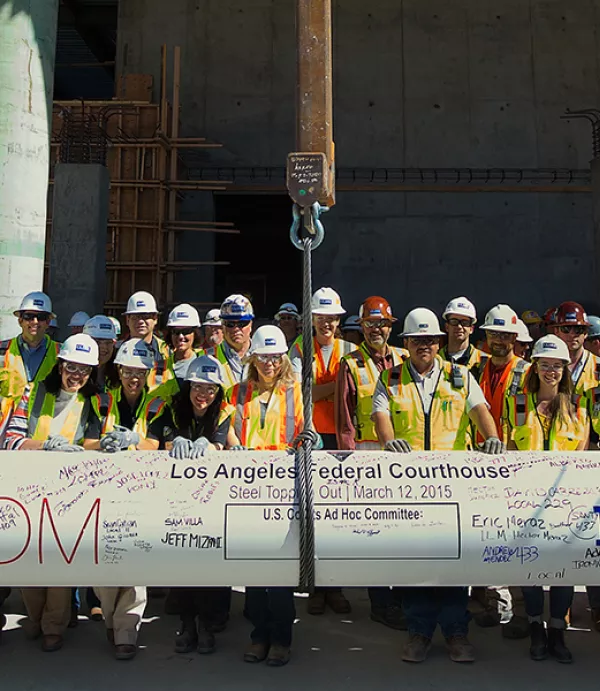 Future Los Angeles Courthouse Achieves Structural Milestone