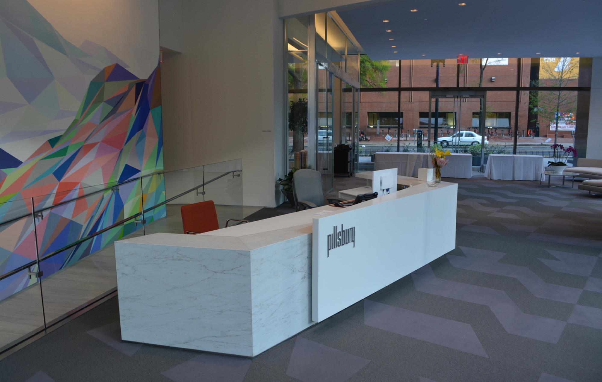 Pillsbury Winthrop Shaw Pittman LLP tenant fit-out interior lobby