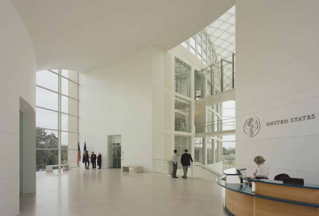 lobby of the US Institute of Peace, interior tenant fitout
